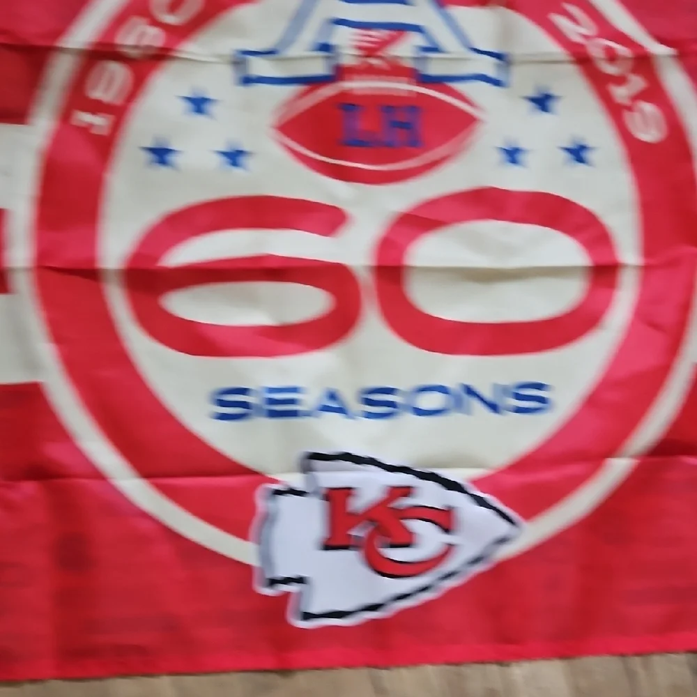 Kansas City Chiefs 60th Anniversary Red Friday Team Flag, released in 2019